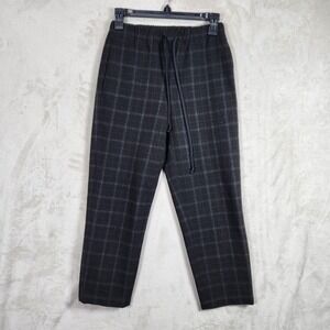 The Group‎ Babaton Pants Womens 2XS Black Plaid Drawstring Tapered Dark Academia